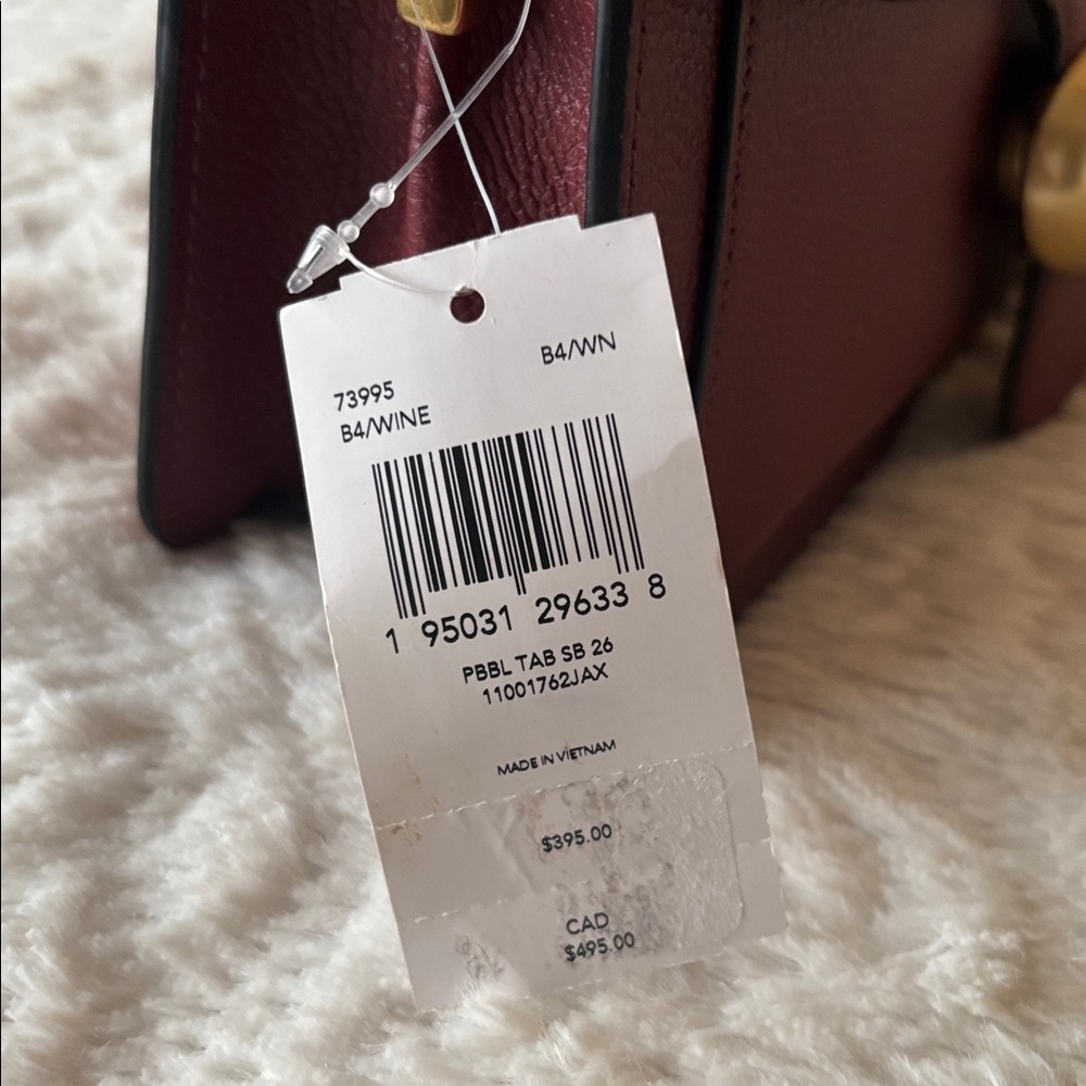 Coach Wine Red Crossbody Bag with Gold Accent - Picture 5 of 10